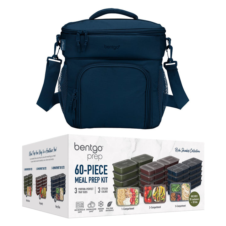 Bentgo Prep Deluxe Bag & 60-Piece Meal Prep Container Set I8