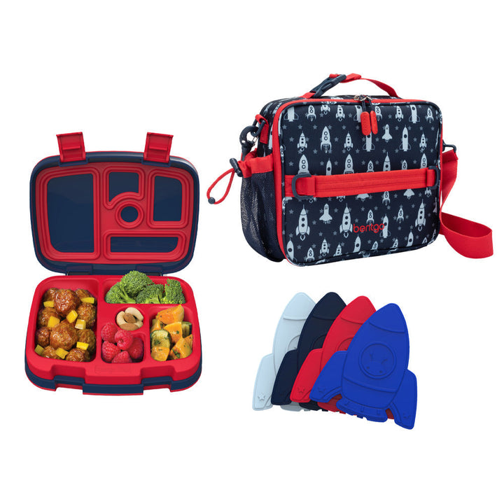 Bentgo Kids Prints Lunch Box, Lunch Bag, & Ice Packs Y3